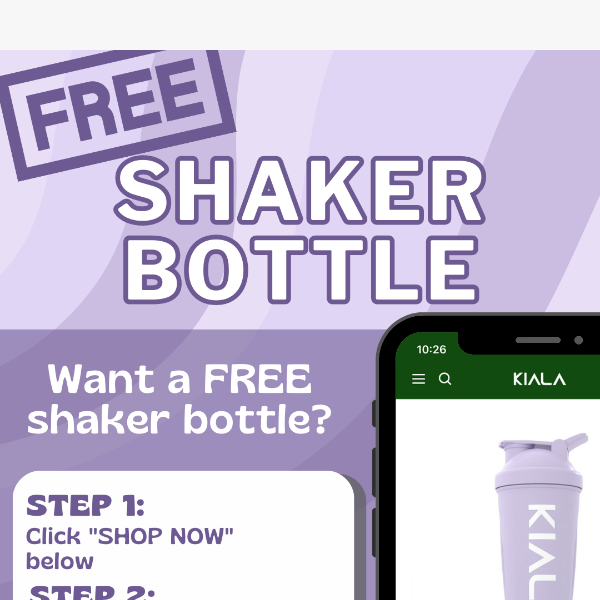 FREE SHAKER BOTTLE - Next 200 Orders ONLY 🛒🛍️