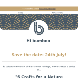 Save the date! Crafts for a Nature inspired Summer