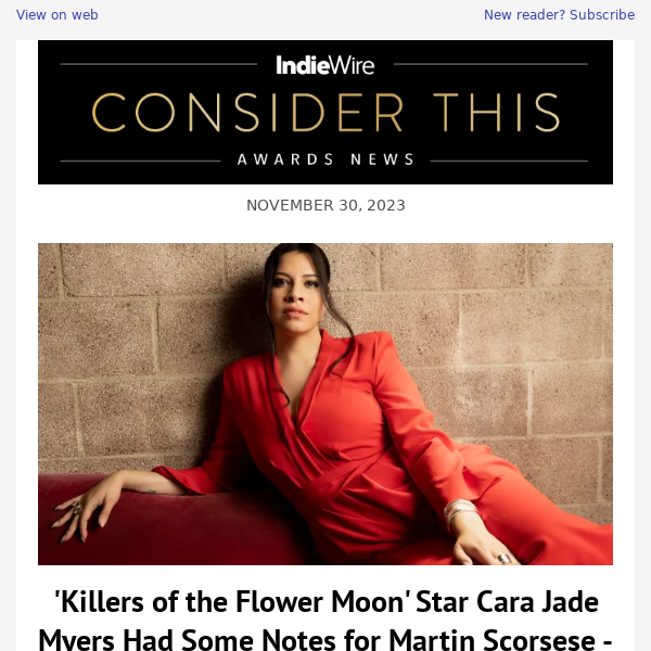 'Killers of the Flower Moon' Star Cara Jade Myers Had Some Notes for Martin Scorsese — and a Real Character to Bring to Life