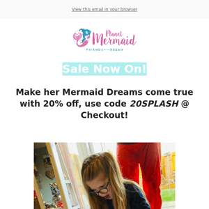 20% OFF Sale!  Happy Monday, Beautiful Merfolk :) 😍🐳🌈🌊