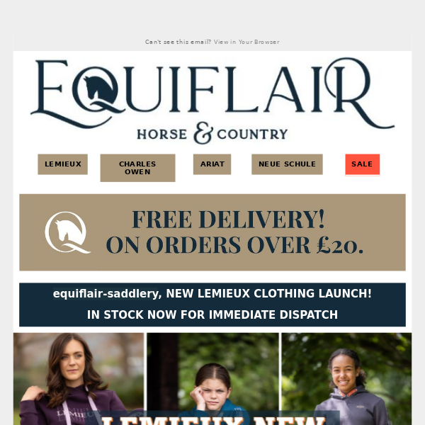 Hi Equiflair Saddlery, New Lemieux Cothing Launch