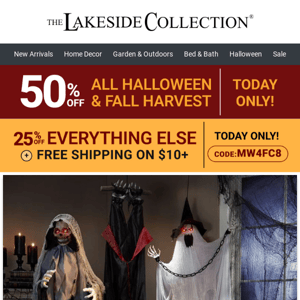 50% Off All Halloween & Fall Harvest! Today Only!👻