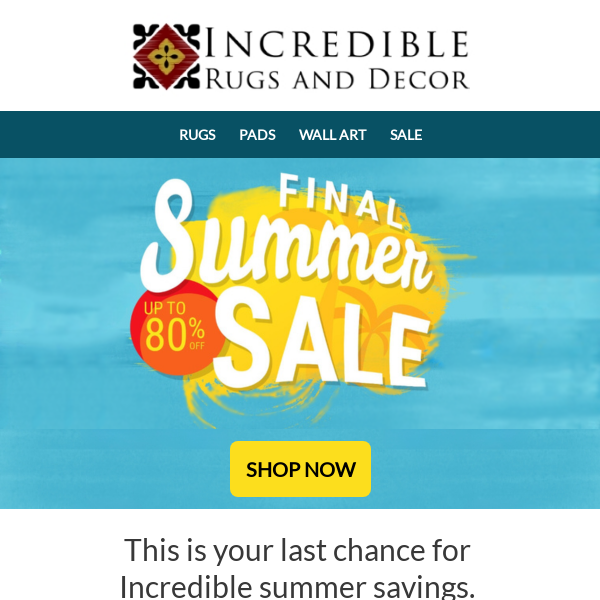 Its The FINAL Sale Of Summer