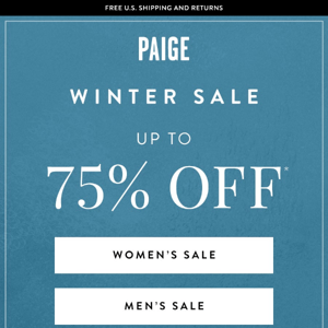 Winter Sale Continues // Up to 75% Off