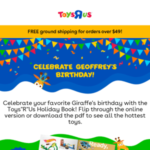 Celebrate Geoffrey the Giraffe's Birthday!