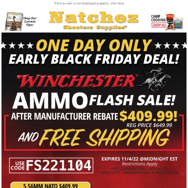 One Day Only Winchester Sale with Free Shipping!