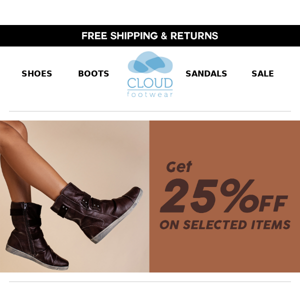📣Get 25% OFF on Selected Boots!📣