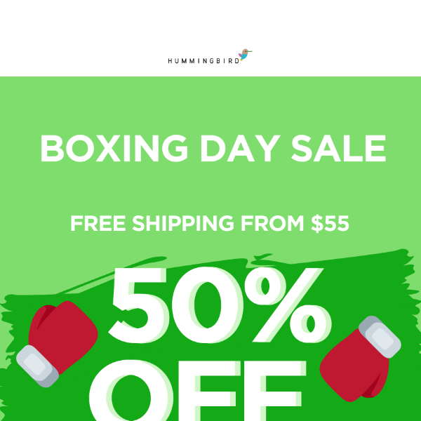 50% OFF STOREWIDE | BOXING DAY SALE 😍