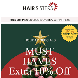🎅 Merry Christmas from Hairsisters! Extra Sale Here!