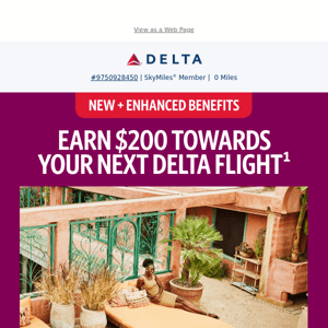 Delta Air Lines, Your Enhanced Delta Flight Credit Has Arrived