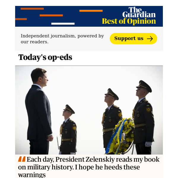 The latest op-eds from the Guardian