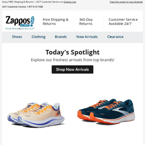 Today’s Spotlight: HOKA, Brooks, On, Under Armour, TEVA, Birkenstock, and more!