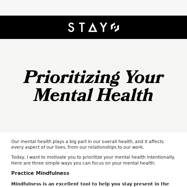 Prioritizing Your Mental Health