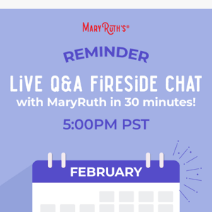 Come chat with MaryRuth!