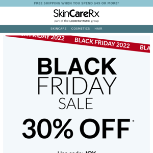 JUST IN: 30% OFF BLACK FRIDAY SALE