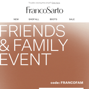 30% off sitewide! Our Friends & Family Event is here.