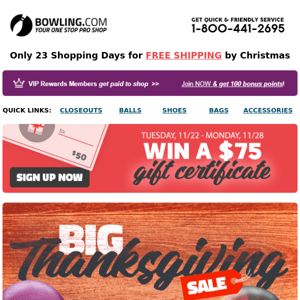 ❗Huge Thanksgiving Sale + Win a $75 Gift Card❗