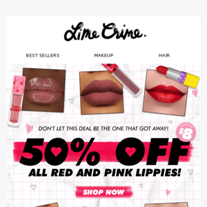 Red Lippies + Pink Lippies = 50% OFF 💄❤️