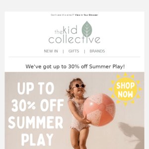 ✨😎Up to 30% off Summer Play!