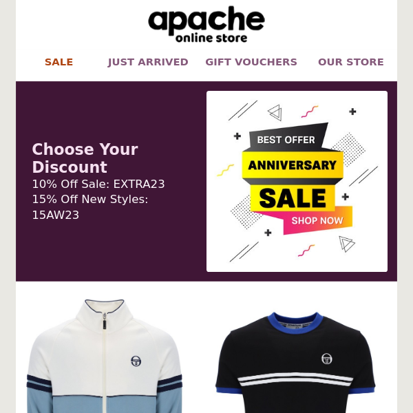 Apache Your 30th Anniversary Discount Codes Are Inside