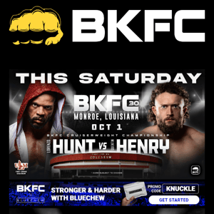 This Saturday Night! BKFC 30 Live from Louisiana