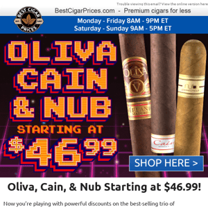 👾 Oliva, Cain, & Nub Starting @ $46.99! 👾