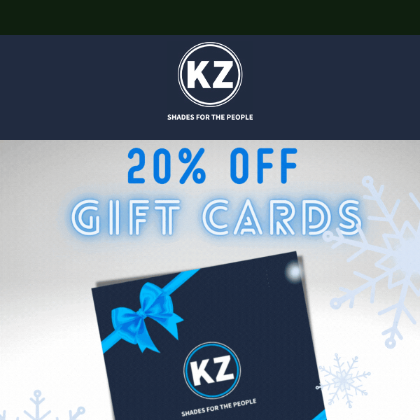 20% Off KZ Gift Cards