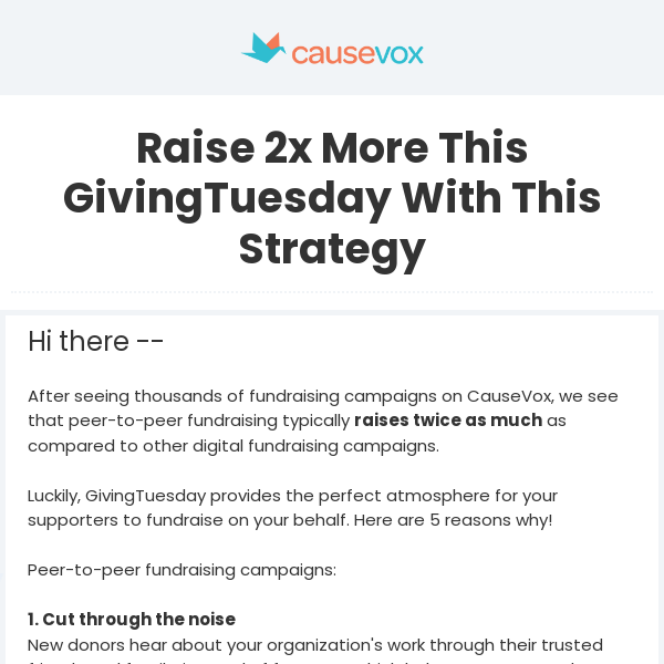 Raise 2x More This GivingTuesday With This Strategy