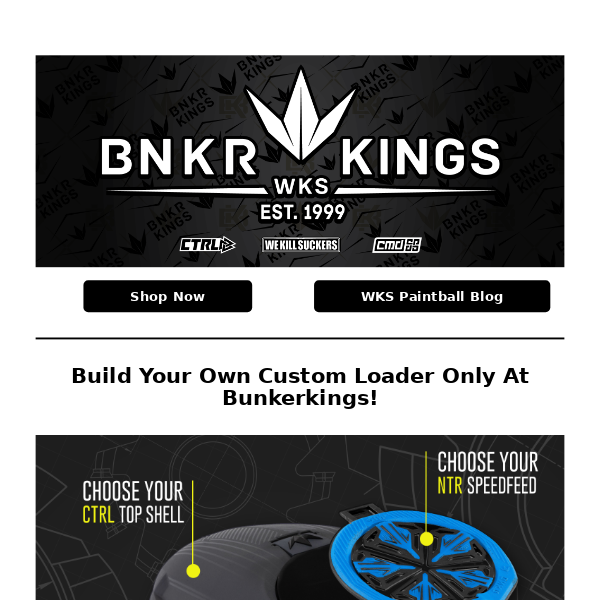 Build A Custom Paintball Loader Only At Bunkerkings!