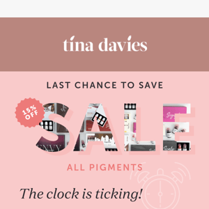 24 HOURS LEFT – 15% OFF ALL PIGMENTS