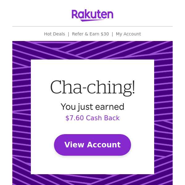 Cha-ching! Cash Back just hit your account