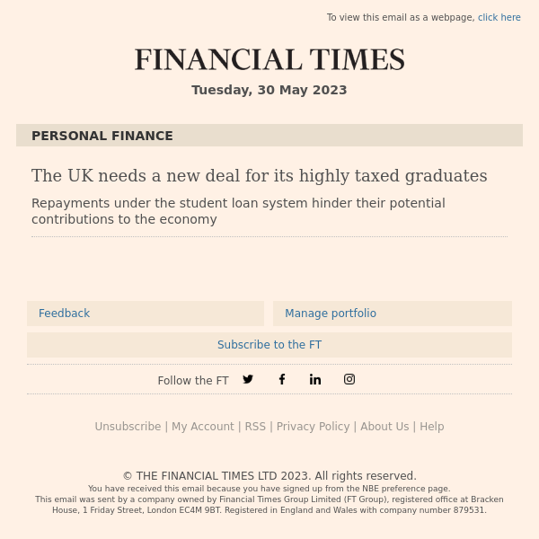 Personal Finance: The UK needs a new deal for its highly taxed graduates...