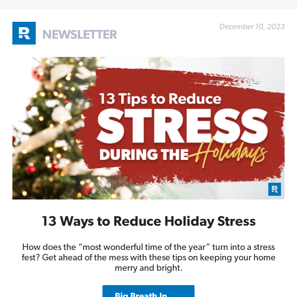 13 Ways to Reduce Holiday Stress