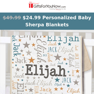 $24.99 Personalized Baby Blankets | Save 50%