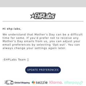 Update your Mother's Day Campaign Preference