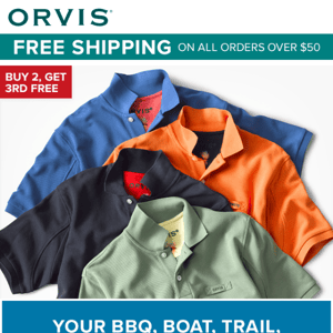 Buy 2 Polos, Get 3rd Free!