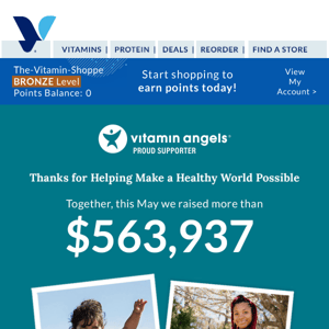 The Vitamin Shoppe: Vitamin Angels thanks you!