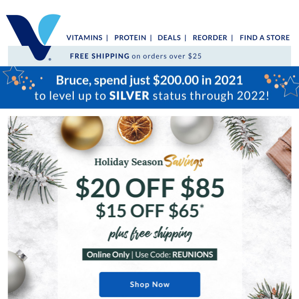 The Vitamin Shoppe, use this code for up to $20 off