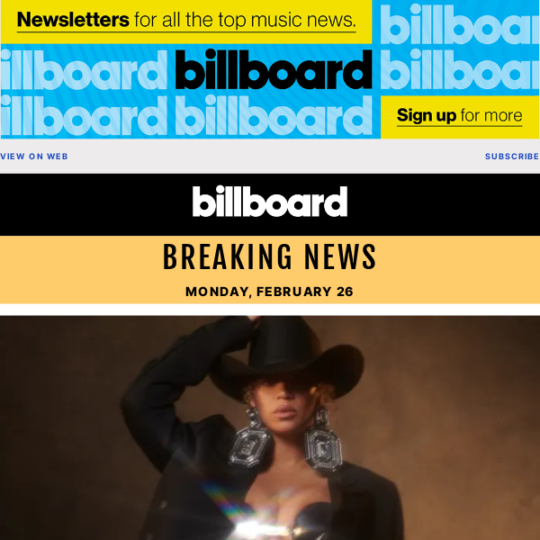 Beyoncé’s ‘Texas Hold ‘Em’ Hits No. 1 on Billboard Hot 100