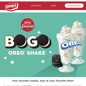 Two OREO® Shakes for the price of one