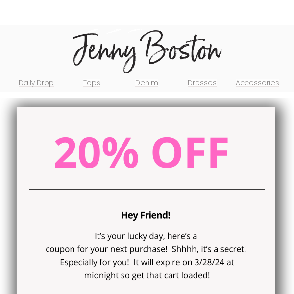 20% off From Jenny Boston