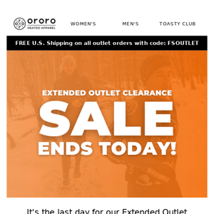 Last Day: Extended Outlet Sale!