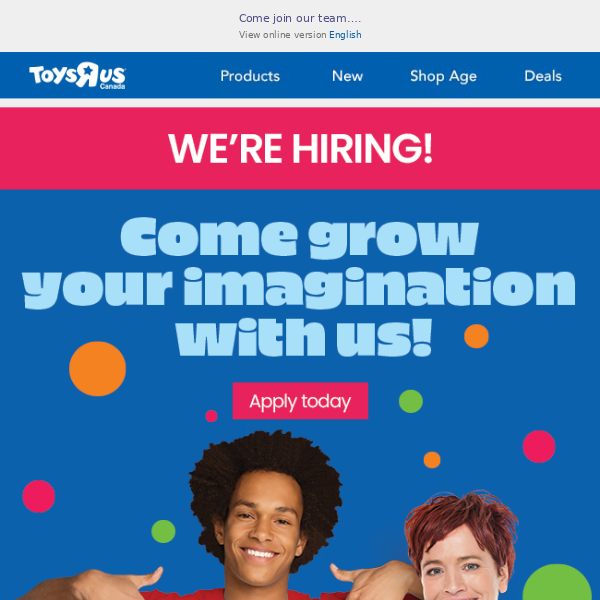 📣We are HIRING! Toys R Us Canada