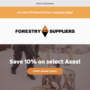 Save 10% on select axes & get free shipping on your order over $150!