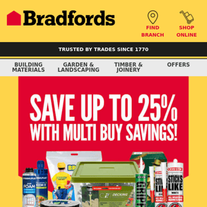 Save Up To 25% With Our Multi Buy Savings!