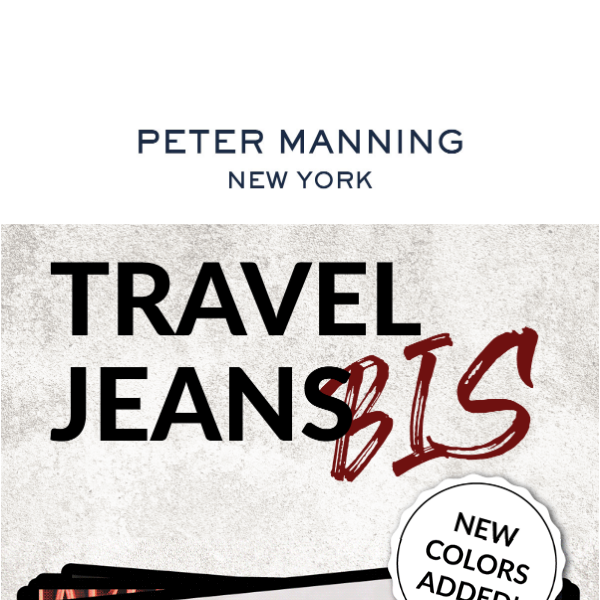 RESTOCK ALERT: Travel Jeans (New Colors Added)