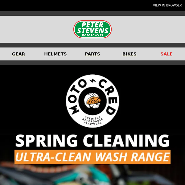 MOTO-CRED - Spring Cleaning Made Easy With Our Ultra-Clean Wash Range - SHOP NOW!