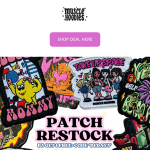 NO WAY!! ALL GYM PATCHES ARE RESTOCKED AND WE DROPPED NEW DESIGNS!