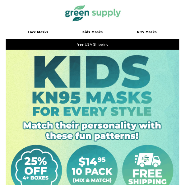 🤩Kids KN95 Masks - Styles for Every Personality!