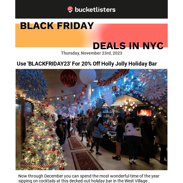 🛍 54% OFF NYC Experiences - Black Friday